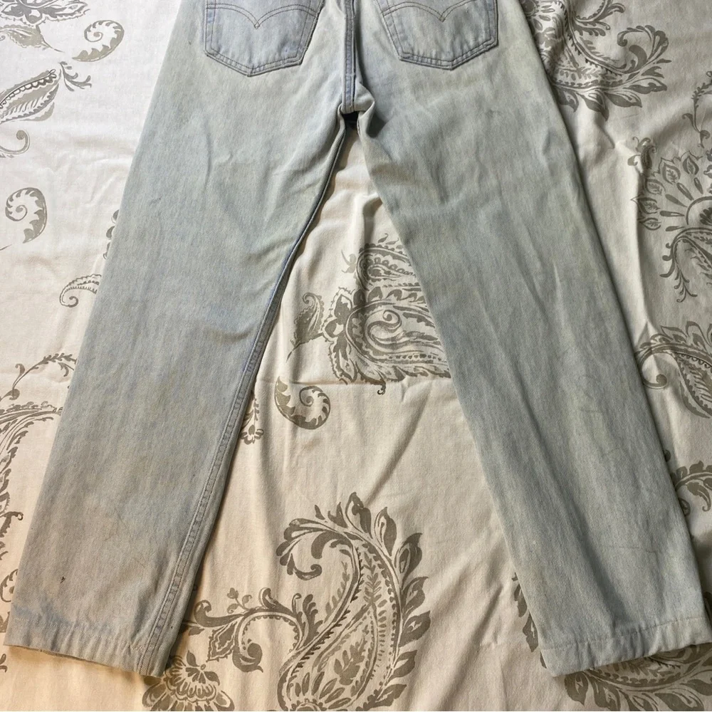 Vintage Levis Blank Tab 505 32X32 Measured (31X29)Distressed‎ grunge Jeans USA
